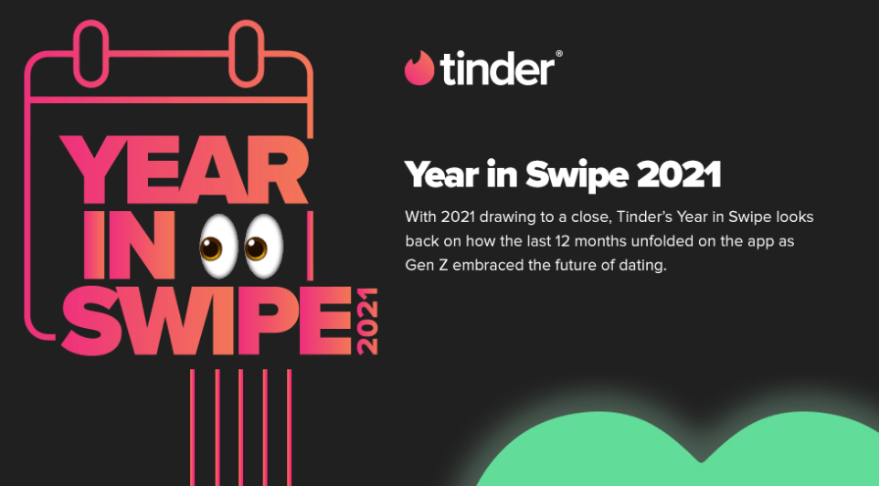tinder year in swipe